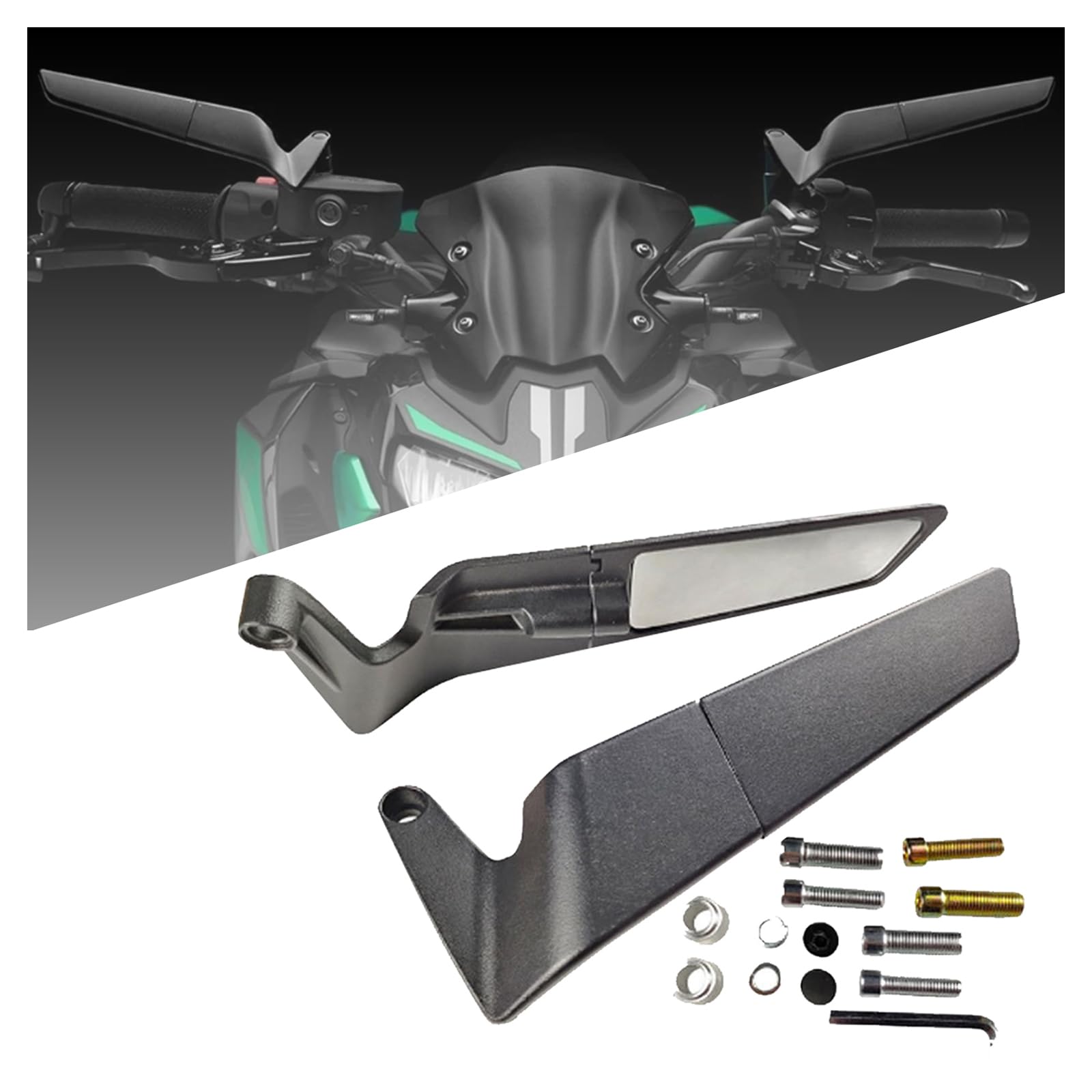 Amazon.com: UTRFJO Motorcycle Modified Rearview Mirror for